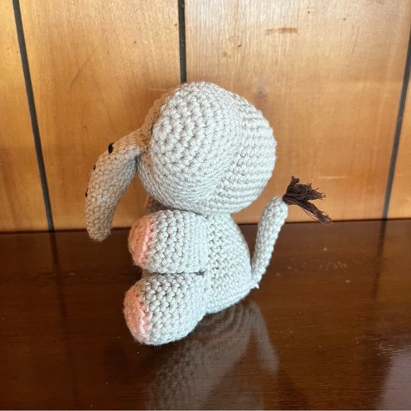 🎉HP🎉 🐘 Handmade Gray and Pink Elephant Plush 🐘 - Picture 4 of 6